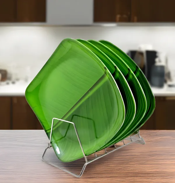 Green_Upgrade_Your_Kitchen_With_Our_Elegant_Melamine_Square_Full_Plate_Set_Of_4-Perfect_For_Kitchen