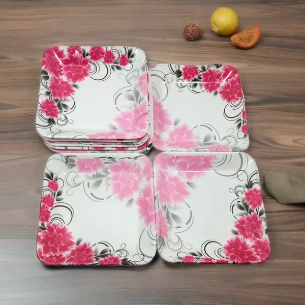 Multicolor_Set_Of_12_Melamine_Small_Snacks_Quarter_Plates_-_Ideal_For_Snacks_And_Meals