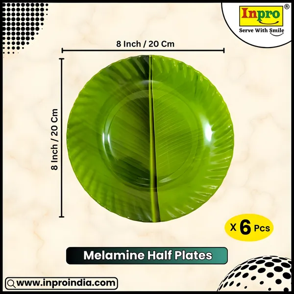 Green_6-Piece_Melamine_Round_Half_Plates_Set_-_Perfect_Addition_To_Your_Kitchen_Utensils_Collection