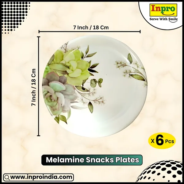 Multicolor_Stylish_Melamine_Round_Snack_Plates_Set_Of_6-Perfect_For_Dining,_Serving_And_Kitchen_Utensils
