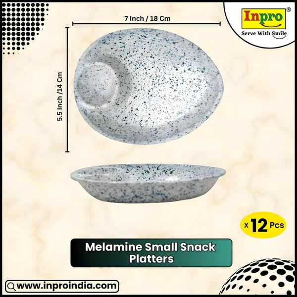 White_Melamine_Marble_Print_Compartment_Snacks_Platters_Set_Of_12_-_Perfect_For_Serving_Snacks