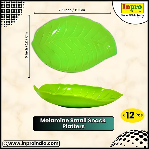 Green_Designer_Melamine_Serving_Platter_Set_Of_12_-_Perfect_For_Kitchen_Utensils_&_Serving_Snacks