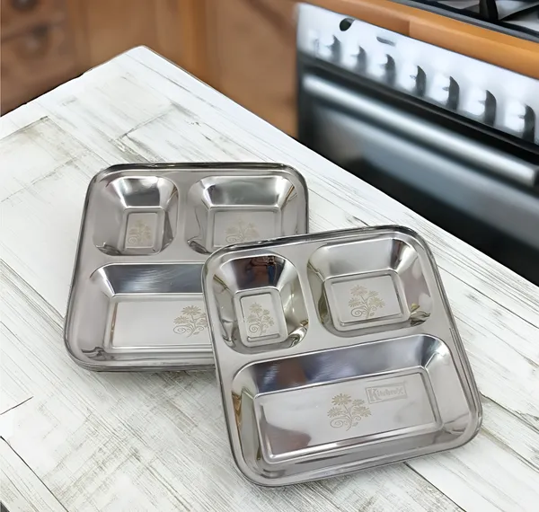 Silver_(Pack_Of_6)_3-In-1_Compartment_Steel_Half_Plate_|_Stainless_Steel_Sectional_Plate_For_Kids_&_Adults