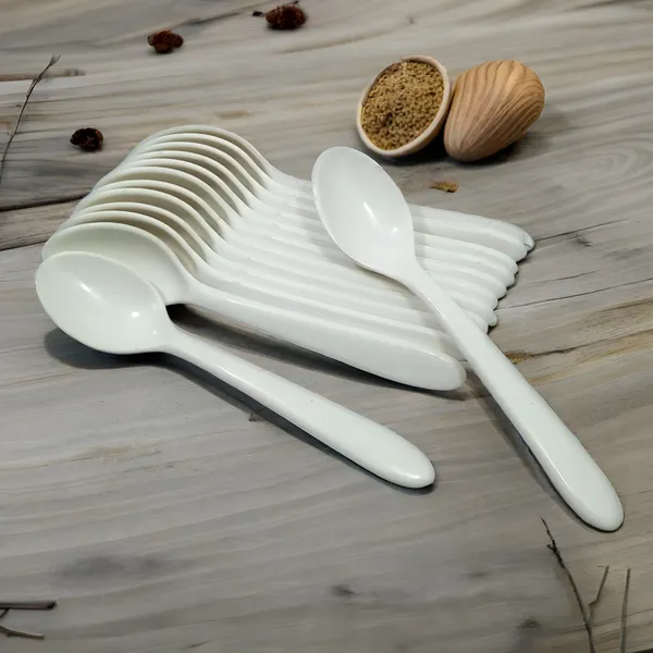 White_Melamine_Eating_White_Spoons_Set_Of_12_|_Lightweight_Cutlery_For_Dining_&_Serving