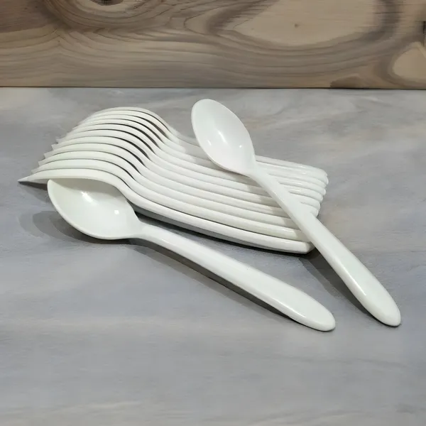 White_Melamine_Eating_White_Spoons_Set_Of_12_|_Lightweight_Cutlery_For_Dining_&_Serving