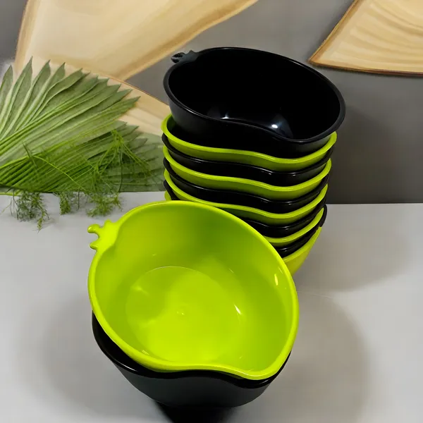 Multicolor_Snacks_Bowls_Set_Of_12_(Green_&_Black)_Stylish_And_Durable_-_Perfect_For_Individual_Serving_&_Small_Parties