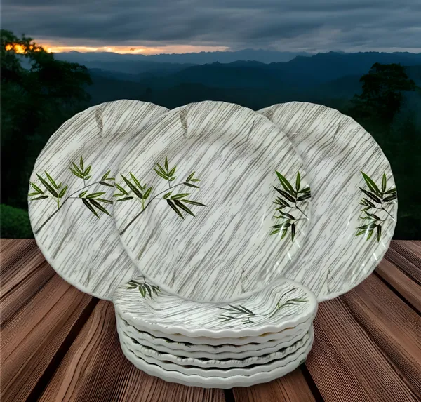 Multicolor_Melamine_Round_Half_Plates_Set_Of_12_-_Perfect_For_Serving_Snacks_And_Meals
