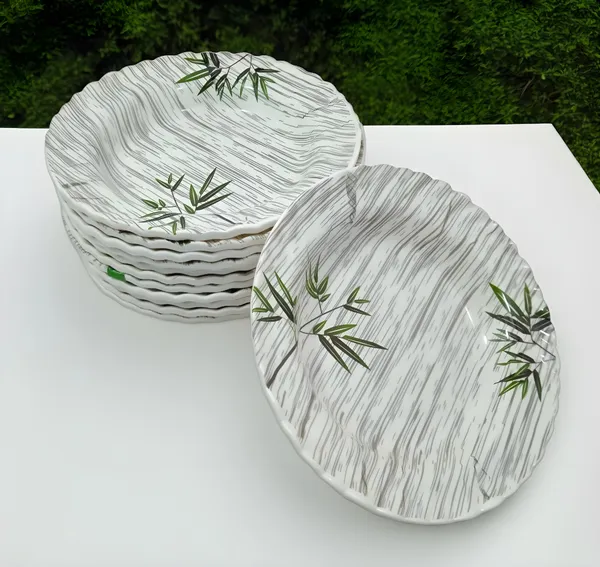 Multicolor_Melamine_Round_Half_Plates_Set_Of_12_-_Perfect_For_Serving_Snacks_And_Meals