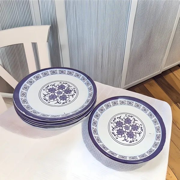 Multicolor_Set_Of_6_Melamine_Round_Serving_Snacks_Plates_-_Ideal_For_Snacks_And_Meals