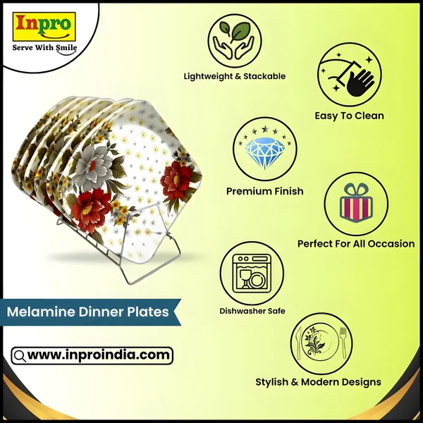 Multicolor_Upgrade_Your_Dinner_Experience_With_Our_Set_Of_6_Melamine_Dinner_Plate_-_Perfect_For_Dining