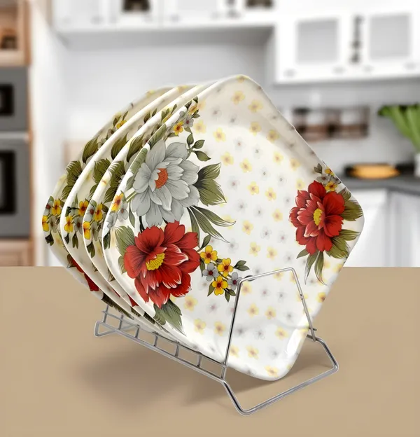 Multicolor_Melamine_Square_Dinner_Plate_Set_Of_4_For_Kitchen_Dinners_-_The_Perfect_Plates_Set_For_Your_Home