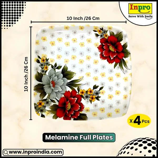 Multicolor_Melamine_Square_Dinner_Plate_Set_Of_4_For_Kitchen_Dinners_-_The_Perfect_Plates_Set_For_Your_Home