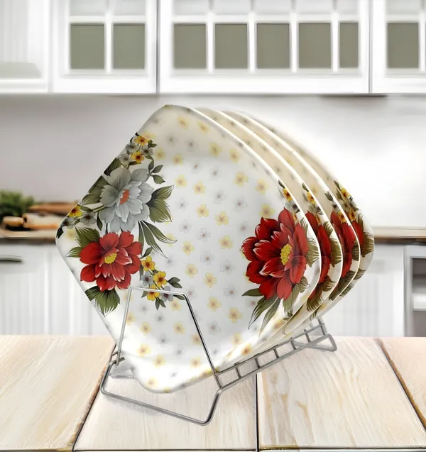 Multicolor_Melamine_Square_Dinner_Plate_Set_Of_4_For_Kitchen_Dinners_-_The_Perfect_Plates_Set_For_Your_Home