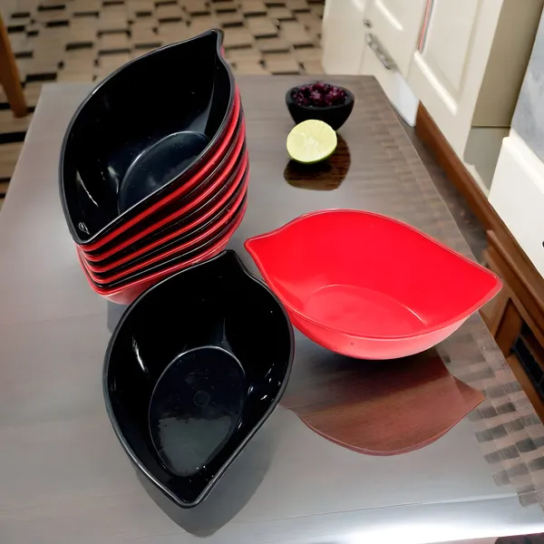 Multicolor_Plastic_Small_Snacks_Bowls_Set_Of_12_(6_Red_&_6_Black)_-_Stylish_And_Ideal_For_Daily_Use