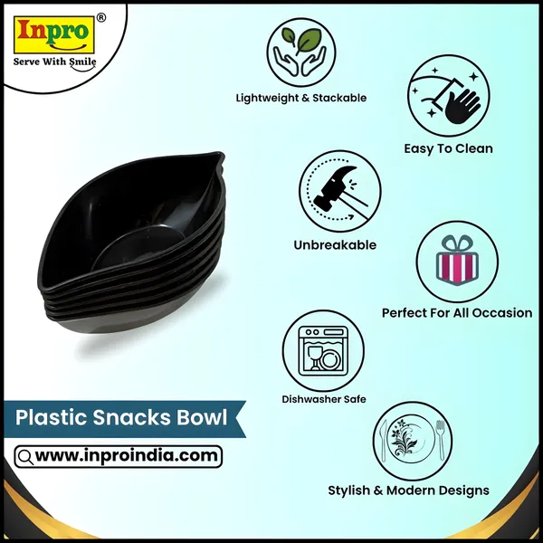 Multicolor_Plastic_Small_Snacks_Bowls_Set_Of_12_(6_Red_&_6_Black)_-_Stylish_And_Ideal_For_Daily_Use