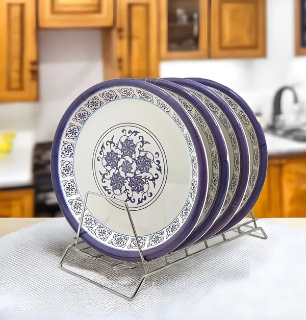 Multicolor_Ultimate_Dining_Experience_Melamine_Dinner_Plate_Set_Of_4_For_Kitchen_Dinners,_Snacks_&_More