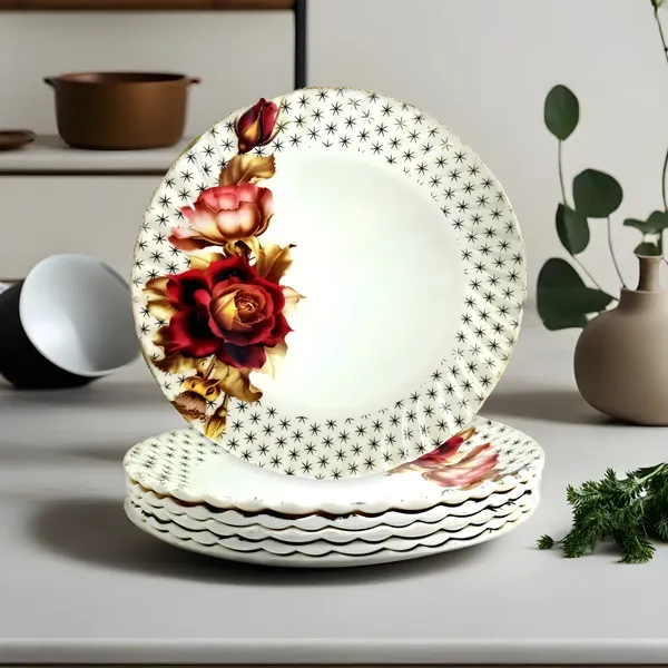 Multicolor_Upgrade_Your_Kitchen_With_Melamine_Half_Plates_Set_Of_6_-_Perfect_For_Kitchen_And_Dining