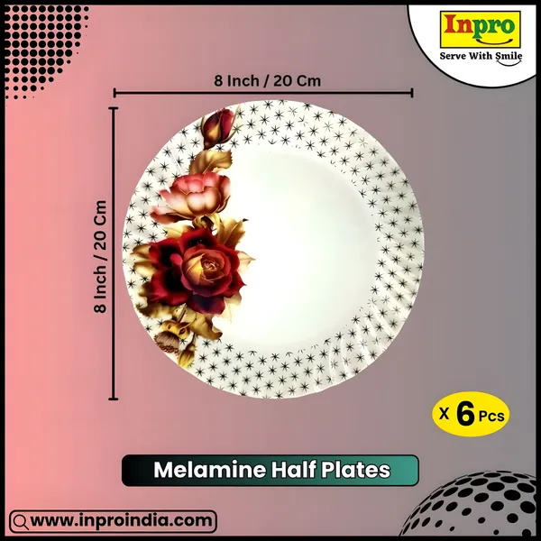 Multicolor_Upgrade_Your_Kitchen_With_Melamine_Half_Plates_Set_Of_6_-_Perfect_For_Kitchen_And_Dining