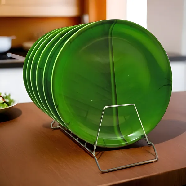 Green_6-Piece_Melamine_Dinner_Plate_Set_-_Perfect_For_Snacks,_Dinner_Parties_And_Daily_Use