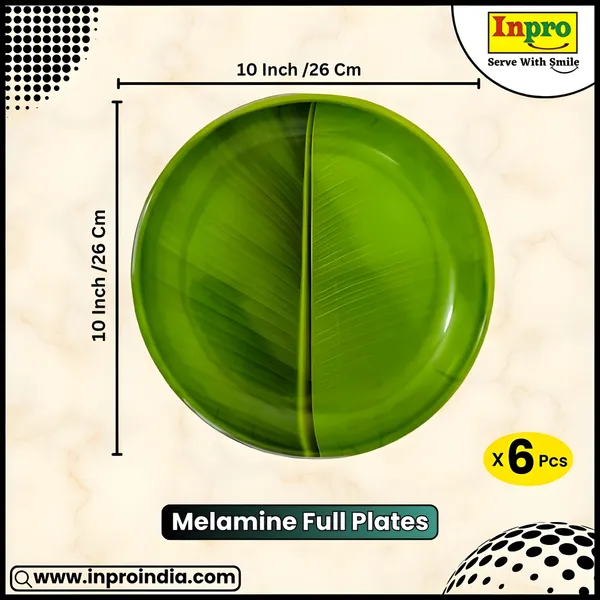 Green_6-Piece_Melamine_Dinner_Plate_Set_-_Perfect_For_Snacks,_Dinner_Parties_And_Daily_Use