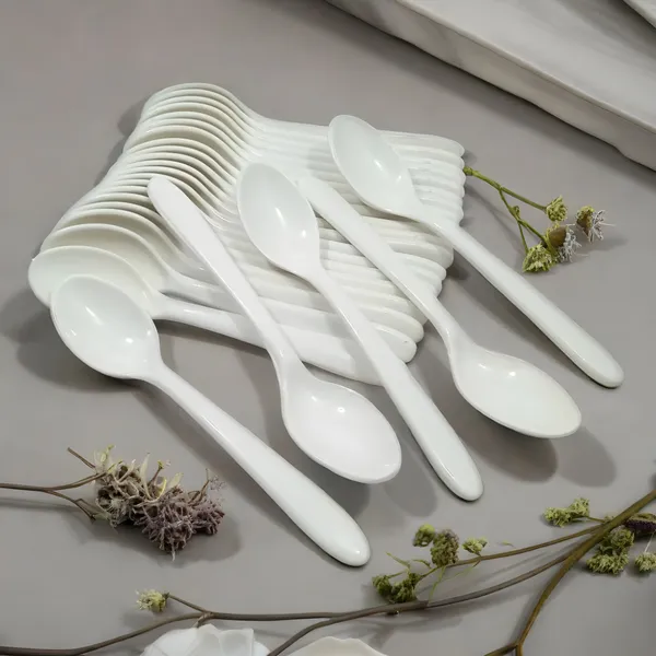 White_Melamine_White_Table_Spoons_Set_Of_24_|_Daily_Use,_Lightweight_&_Durable_Perfect_For_Kitchen