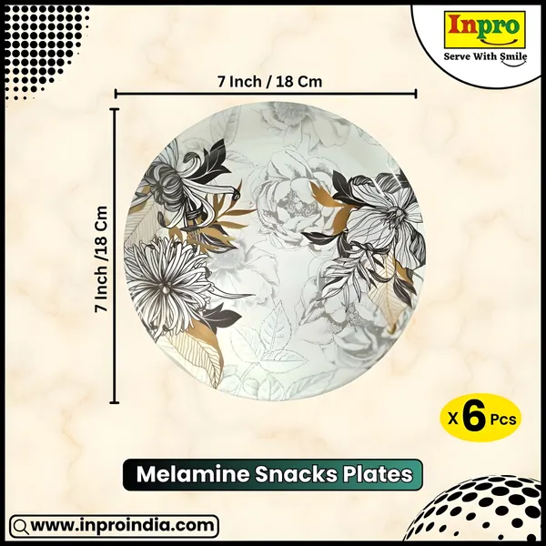 Multicolor_Set_Of_6_Melamine_Round_Small_Snack_Plates_-_Perfect_Addition_To_Your_Plates_Collection