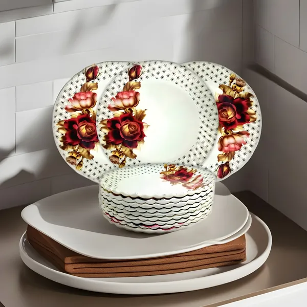 Multicolor_12-Piece_Melamine_Round_Half_Plates_Set_-_Perfect_Addition_To_Your_Dinnerware_Collection