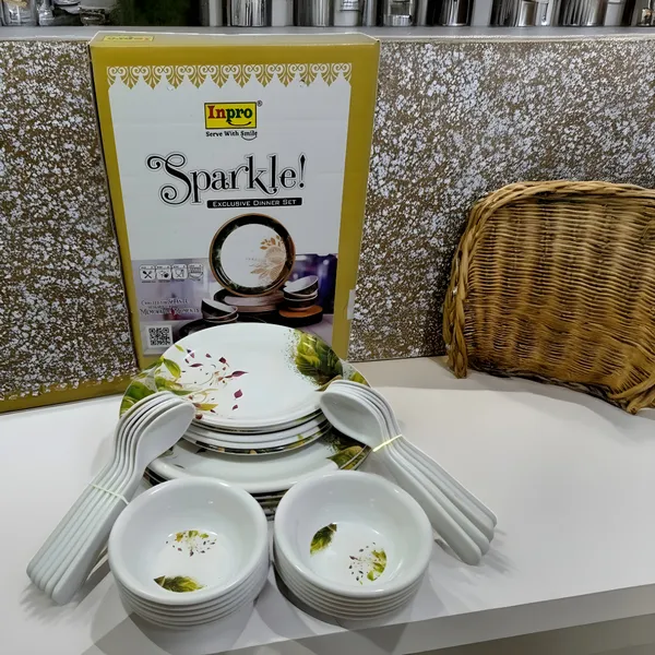 Multicolor_Upgrade_Your_Dining_With_Our_36_Pcs_Melamine_Dinner_Set_Contains_6_Full_Plates,_6_Half_Plates,_12_Bowls_And_12_Spoons_-Perfect_Kitchen_Utensils_Set_For_Family_Meals