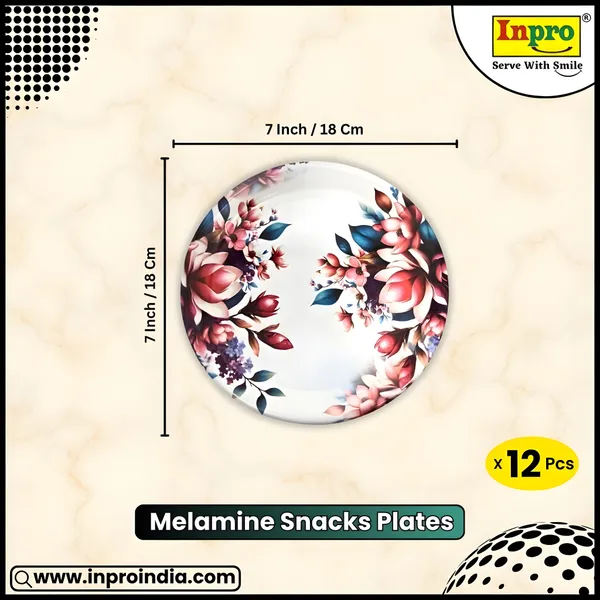 Multicolor_Melamine_Round_Serving_Snacks_Plates_Set_Of_12_Perfect_For_Kitchen-Ideal_For_Snacks_And_Meals