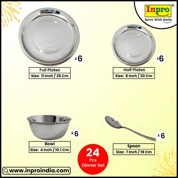 Silver_Stainless_Steel_24_Pcs_Dinner_Set_Includes_6_Full_Plates_|_6_Half_Plates_|_6_Bowls_|_6_Spoons