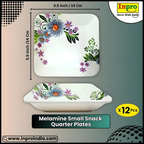 Multicolor_Set_Of_12_Melamine_Small_Square_Serving_Snacks_Plates_-_Lightweight_&_Easy_To_Clea