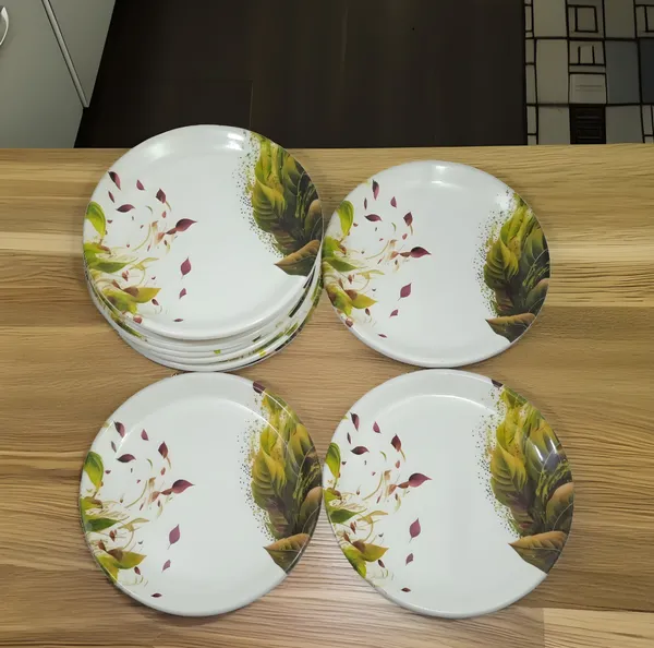 Multicolor_Set_Of_12_Melamine_Round_Serving_Small_Plates_-_Ideal_For_Snacks_And_Meals