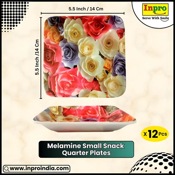 Multicolor_Set_Of_12_Melamine_Small_Serving_Snacks_Plates_-_Perfect_For_Dining,_Serving_And_Kitchen_Utensils