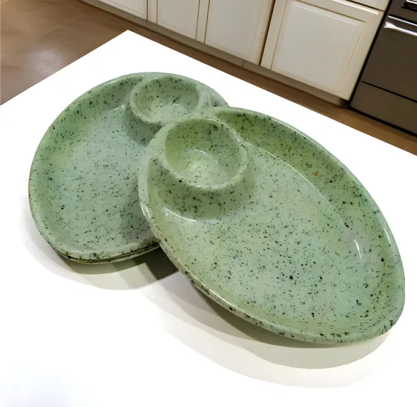 Sea_Green_(Pack_Of_4)_Melamine_Oval_Snacks_Platters_-_Perfect_For_Kitchen_Utensils_&_Serving_Snacks