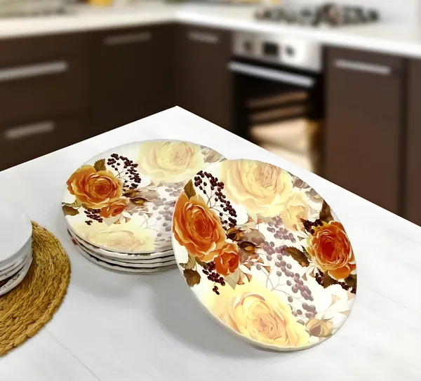 Multicolor_Elegant_Melamine_Round_Half_Plates_Set_(Pack_Of_6)_-_Perfect_For_Kitchen_And_Dining