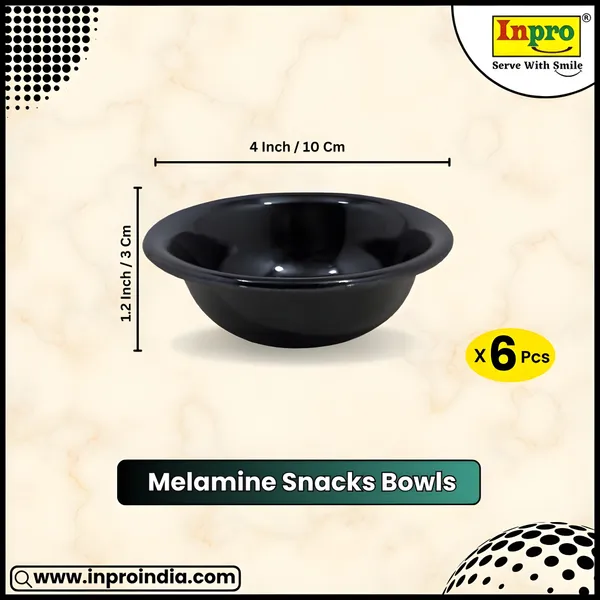 Black_Melamine_Round_Vegetable_Bowl_Set_Of_6_-_Ideal_For_Daily_Meals,_Perfect_For_Kitchen