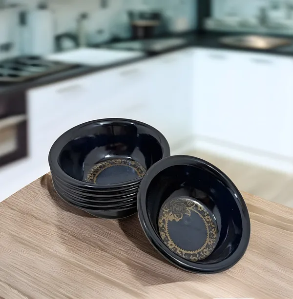 Black_Melamine_Round_Vegetable_Bowl_Set_Of_6_-_Ideal_For_Daily_Meals,_Perfect_For_Kitchen