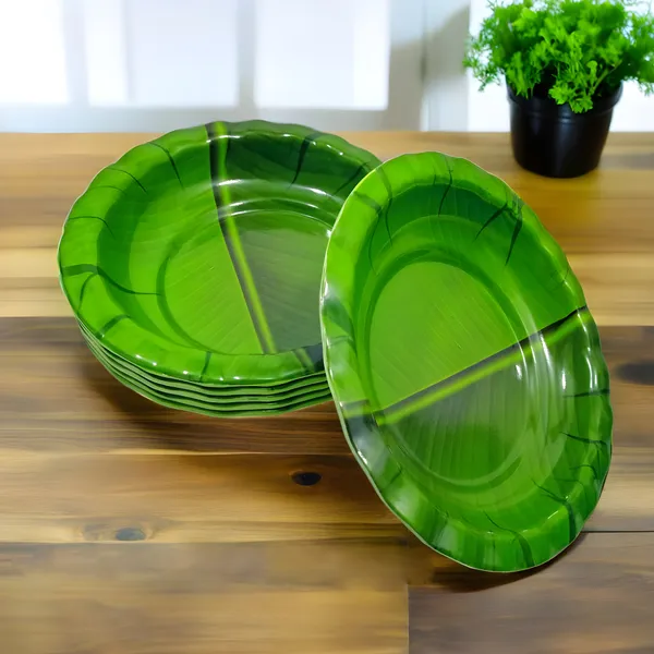 Green_Melamine_Small_Round_Plate_Set_Of_6_-_Perfect_For_Dining,_Serving_And_Kitchen_Utensils