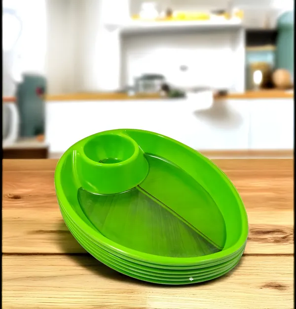 Green_Melamine_Small_Banana_Leaf_Print_Platters_Set_Of_6_-_Lightweight,_Long-Lasting_&_Dishwasher_Safe
