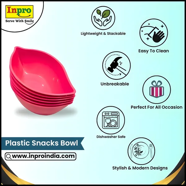 Multicolor_Plastic_Serving_Bowls_Set_Of_12_(6_Pink_&_6_Black)_Lightweight_Bowl_Set_For_Small_Parties