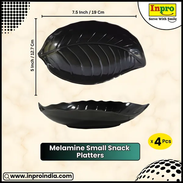 Black_Designer_Shape_Melamine_Serving_Snacks_Platter_Set_Of_4_-_Perfect_Addition_To_Your_Kitchen_Utensils