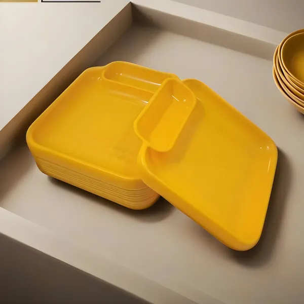 Yellow_Plastic_Snacks_Platter_Set_Of_12_-_Perfect_Addition_To_Your_Kitchen_Utensils