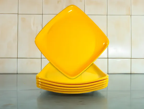 Yellow_Melamine_Square_Half_Plates_Set_(Pack_Of_6)_-_Perfect_For_Serving_Snacks_And_Meals_For_6