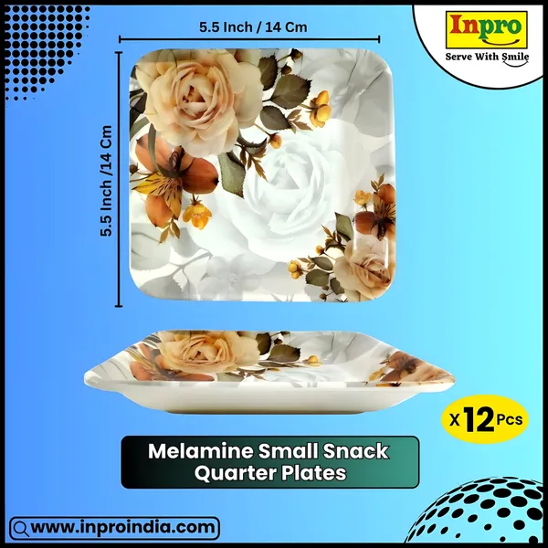 Multicolor_Set_Of_12_Melamine_Square_Small_Snack_Quarter_Plates_-_Perfect_Addition_To_Your_Kitchen_Utensils