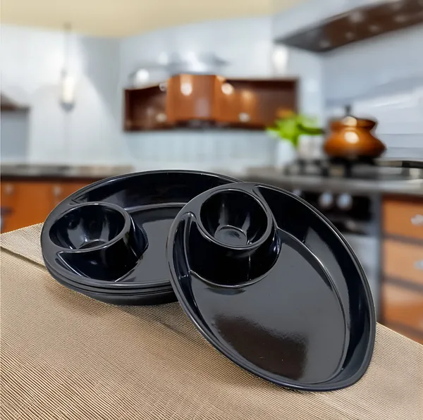 Black_Oval_Shape_Melamine_Serving_Snacks_Platters_Set_Of_4_-_Perfect_Addition_To_Your_Kitchen_Utensils