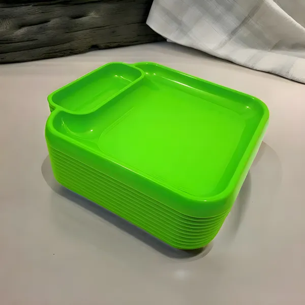 Green_Sectioned_Plastic_Platter_Set_Of_12_In_Green_Color_-_Perfect_For_Dining_&_Kitchen_Utensils