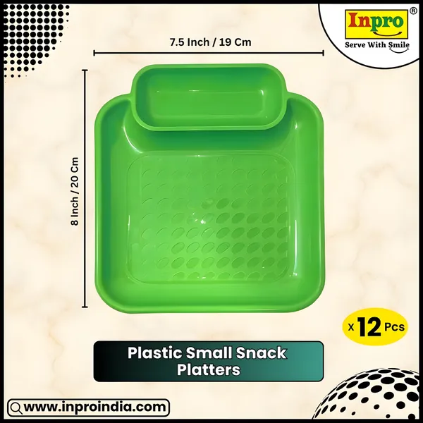 Green_Sectioned_Plastic_Platter_Set_Of_12_In_Green_Color_-_Perfect_For_Dining_&_Kitchen_Utensils