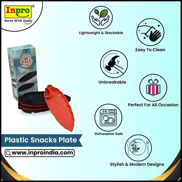 Multicolor_Sectioned_Plastic_Platter_Set_Of_6_In_Red_&_Black_Color-_Perfect_For_Dinner_And_Entertaining