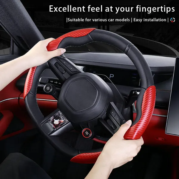 New_Carbon_Fiber_ABS_Texture_Steering_Wheel_Grip_Cover_for_Cars,_Safe_and_Non_Slip_Car_Interior_Accessory_(Carbon_RED)