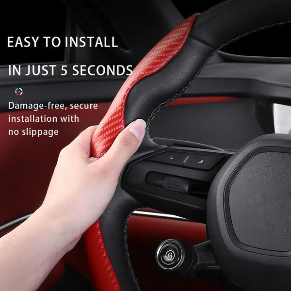 New_Carbon_Fiber_ABS_Texture_Steering_Wheel_Grip_Cover_for_Cars,_Safe_and_Non_Slip_Car_Interior_Accessory_(Carbon_RED)